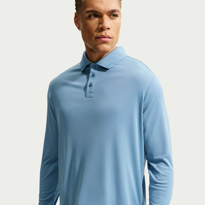 Nike Men's Dri-FIT Par Polo Long Sleeve - Work Blue - IQ7062-486
