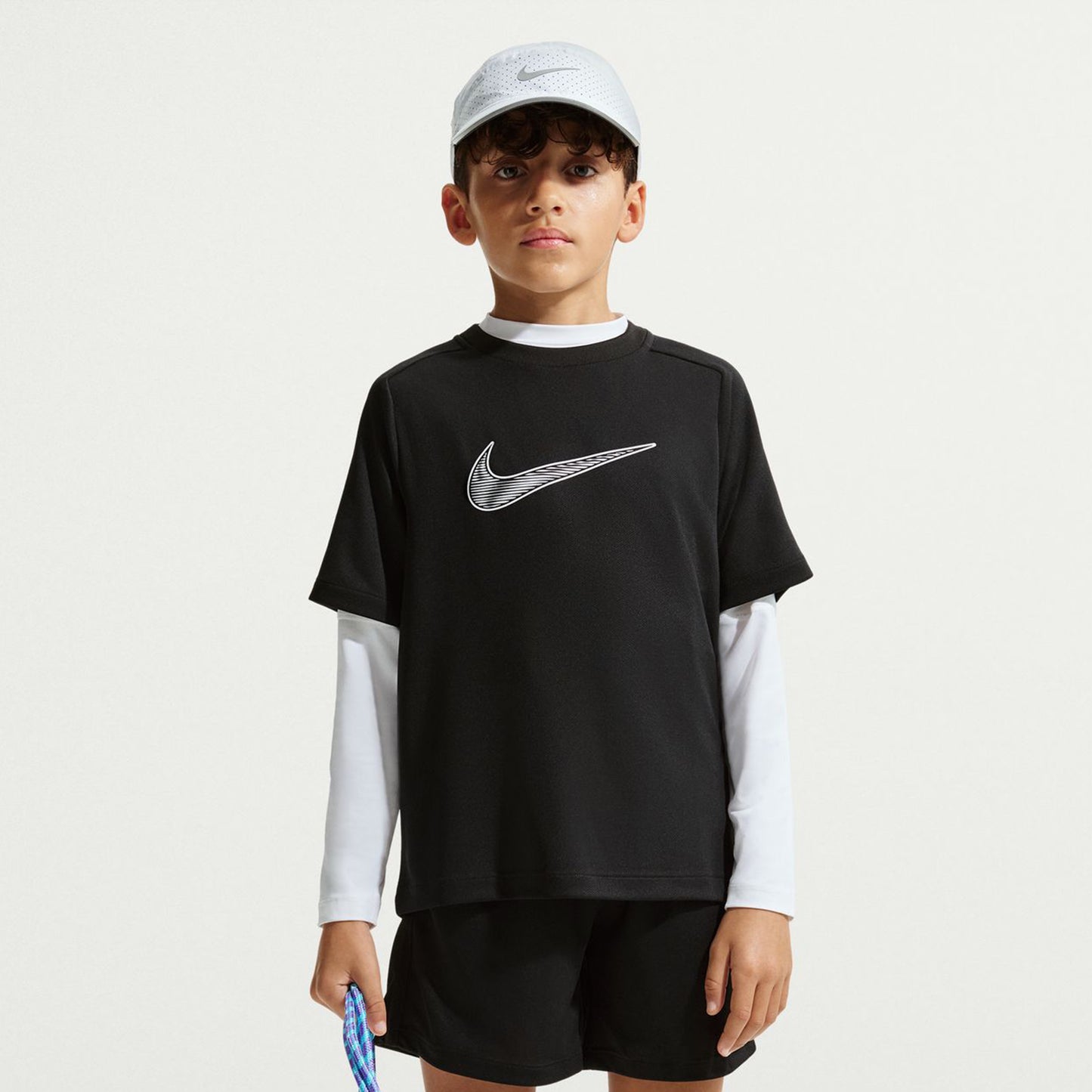 Nike Boy's Dri-FIT Multi Short Sleeve Top Hbr - Black - IF2430-010