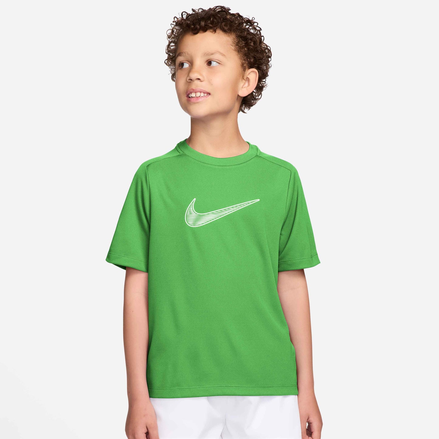 Nike Boy's Dri-FIT Multi Short Sleeve Top - Green - IF2430-307