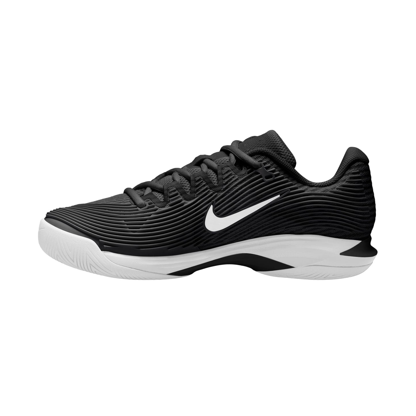 Nike Vapor 12 Women's Hard Court Tennis Shoes - Black White-Dk Smoke Grey - FV5554-001