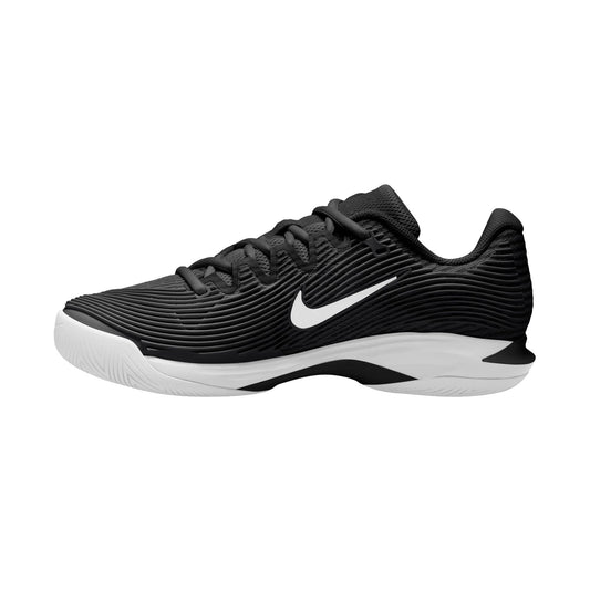 Nike Vapor 12 Women's Hard Court Tennis Shoes - Black White-Dk Smoke Grey - FV5554-001